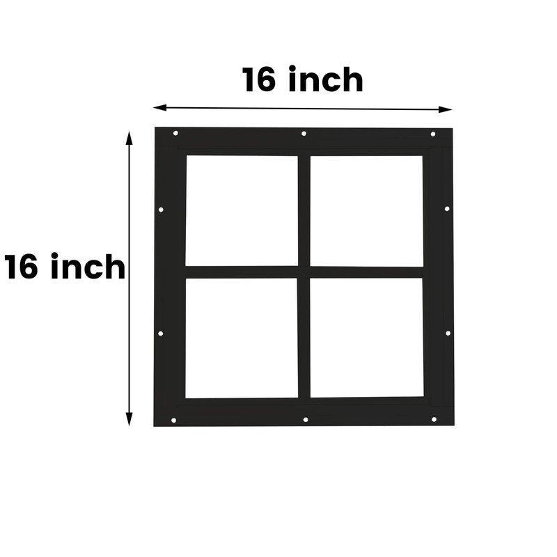 WRISIN 2 Pack 16" x 16" Square Shed Window with