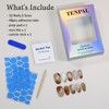 TENPAL Cat Eye Press On Nails 10 Pcs with Tools