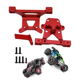 Rcarmumb RC Front Rear Body Post Mount Upgrades Part for 1/16 E-REVO 71076-3,Mini Slash 70054-1,2PCS Alloy Front Body Post Mount & Rear Body Post Mount Hops Up,Red