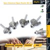 Akylin 5Pcs Classical Ogee Bit,1/4" Shank,Cove&Bead Router Bits Cutting Depth
