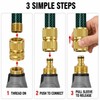 3/4-Inch Brass Garden Hose Quick Connect Fitting Set