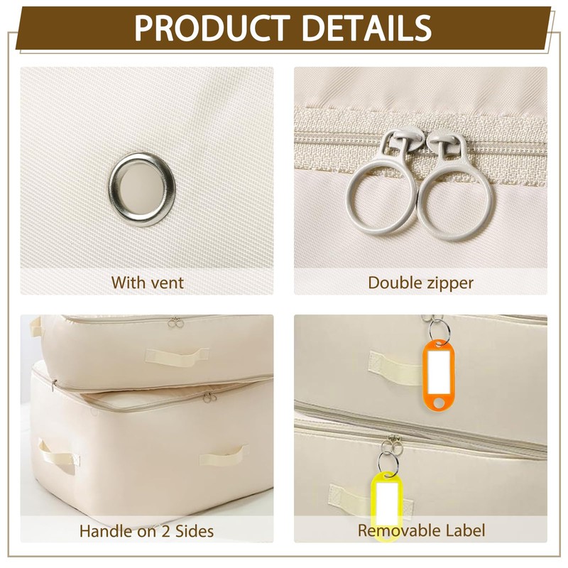 4 Pack Ultra Space Saving Self Compression Organizer Comforter Storage