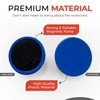 Pack of 12 Black Round Flat Magnets - 24mm Whiteboard