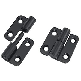 ITROLLE 2PCS 304 Stainless Steel 1.5Inch Right Handedness Lift Off Hinges with Screws Detachable Slip Joint Small Flag Hinges Rising Butt Door Hinges, Matte Black