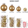HBlife Christmas Ball (Gold, 2.36” 30PCS)