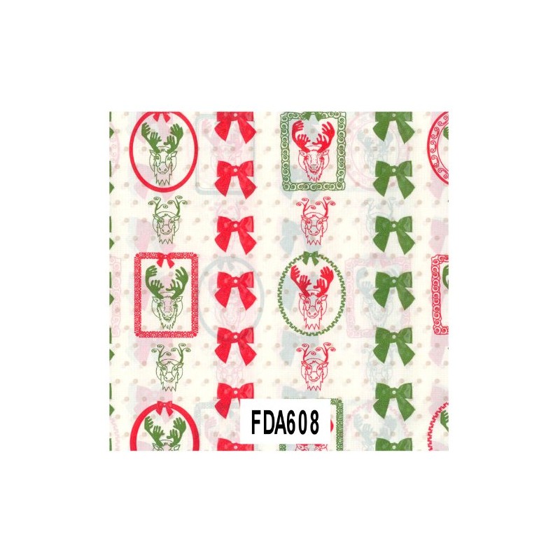 Decopatch Design 608 - Scandinavian Christmas reindeer frames and bows