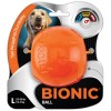 BIONIC Large Orange Durable Dog Toy Ball with Treat Pocket
