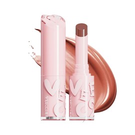 VEECCI Moisturizing Lipstick - Hydrating Lip Balm with Sheer Color & Soft Shine | Long-Lasting, Creamy Texture | Smudge-Proof, Richly Pigmented Lip Repair for Plump, Glossy Lips (Almond milk tea, 03)