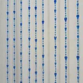 ave split Beaded Curtain Doorways Acrylic Hanging Door Beads String Curtains Tassel Room Divider Screen Decor for Doorway Window Living Room Wedding (042dark Blue, 39 inch x 78.7 inch)