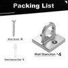 4 Pcs Wall Screw Mount Crowd Control stanchions Safety barriers