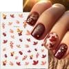 6Sheets Maple Leaf Nail Art Stickers Autumn Pumpkin Maple Leaves