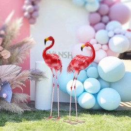 Unbranded 2X Pink Large Flamingo Garden Statue Figurines Outdoor Yard Lawn Art Decor
