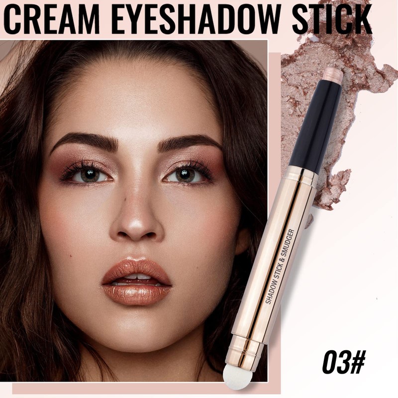 Erinde Shimmer Eyeshadow Stick, Single Eyeshadow, Light Gold Glitter Eyeshadow