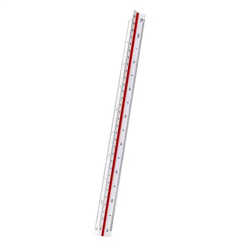UQMIQURA 30 cm Scale Ruler, Plastic Scale Ruler, Triangular Ruler,