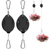 ZUZUAN 2Pcs Upgraded Heavy Duty Retractable Plant Hanger,Plant Pulleys for