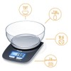 Beurer KS25 Digital Kitchen Scale | With 1.2l weighing bowl