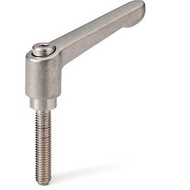 NBK LDMS-8B-50-NI Machine Element Parts, Clamp Lever (Screw), All Stainless Steel