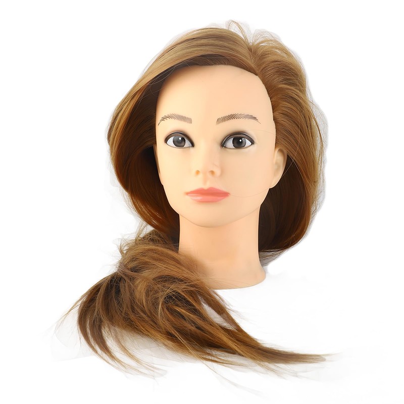 Domary Mannequin Head Hairstyling Training Head with Hair Large Volume