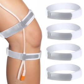 Gjinxi Catheter Holder 4 Pcs Catheter Leg Strap Urinary Legband Leg Strap Catheter Tube Holder Anti Slip Silicone Grips Stabilization Control Devices Soft Elastic Catheter Leg Bag Straps
