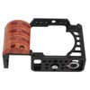 Aluminum Alloy Camera Cage with Wooden Handle Protective Frame with