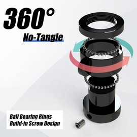 NELXINJO Flag Pole Kit for House - 6FT Stainless Steel Residential or Commercial Outdoor Flagpole with Bracket, 2 No-Tangle Ball Bearing Rings