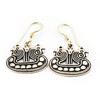 WINDALF Viking Earrings Odins Raven 1.7 cm Nordic Earrings Bronze,