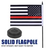JBSJBS USA Thin Red Line Desk Flag 12" Solid Pole