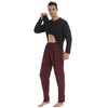 YUSHOW Pyjamas for Men Microfleece Sleepwear Ultra Soft Henley T-shirt