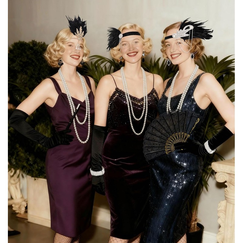 Lukovee Diadema Gatsby de Años 20 para Mujer, Accesorios de