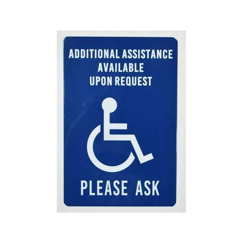 BUILDINGSIGNS.COM Additional Assistance Available Upon Request Sign (White/Blue,6x
