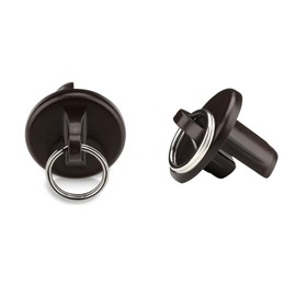 Vasteo Replacement Parts End Cap with Ring,Weather Resistance,for Coolaroo Exterior Roller Shade,Outdoor Blinds,Roller Shade(Brown,1 Pair)