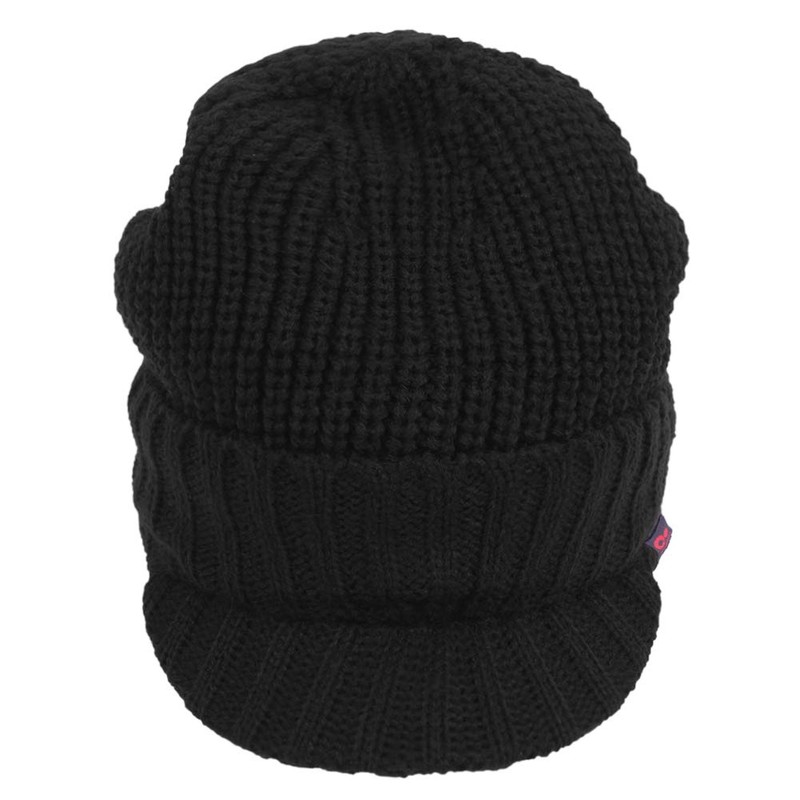 Original One mens Winter Wool Blend Visor Beanie Knit Brim