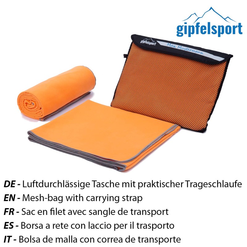 gipfelsport Microfibre Towel | 13 - Orange | S(80x40cm)