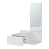 YLIEHS Floating Vanity Wall-Mounted with Included Mirror, Compact and Stylish