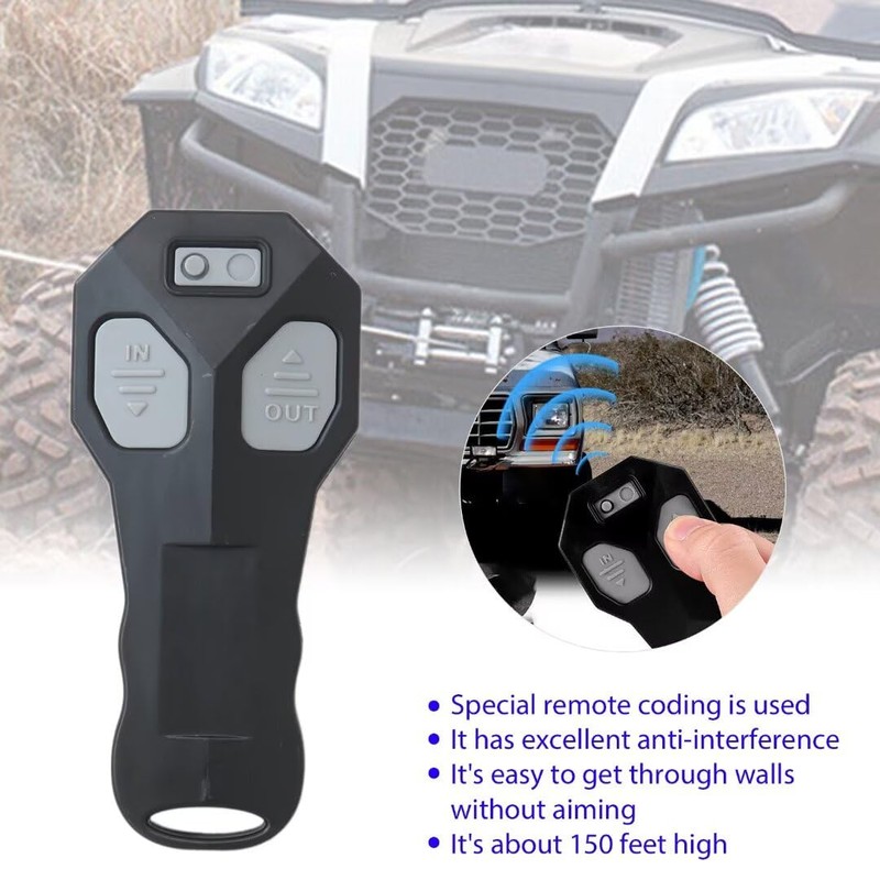 Premium Wireless Winch Remote Control Kit, Universal 150ft Recovery Handset