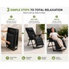 Black Reclining Lounge Chair for Relaxation - Plush Foldable Comfort