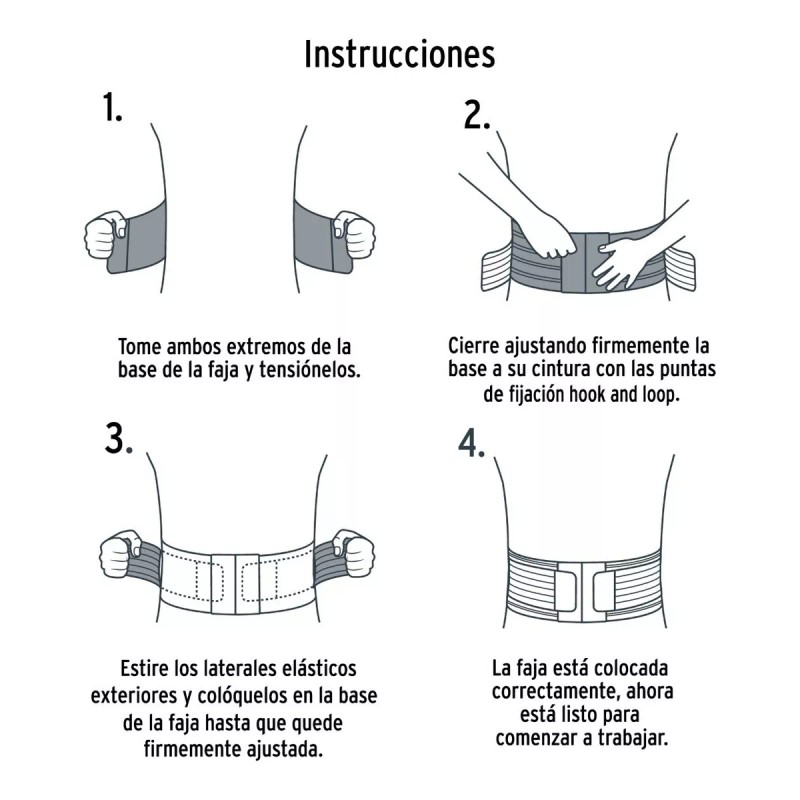 Truper Faja De Apoyo Lumbar Para Carga Gimnasio Gym Mediana