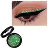 Glitter Green Eyeshadow, Shimmer Single Eyeshadow, Bright Sparkly Eye Glitter