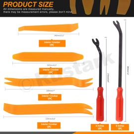 Rustark 7Pcs Auto Car Trim Removal Tool Kit with Clip Fastener Remover Pliers and Fastener Removal Tool Universal Car Interior Door Panel Clip Removal Tool Kit for Auto Car Clip Panel Installer