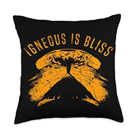 Men Geology Lover Gift Geologist Igneous is Bliss Geology Major Rockhound Rock Collector Throw Pillow, 18x18, Multicolor