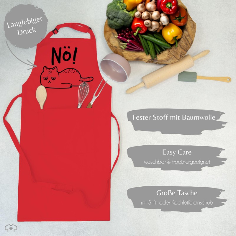 Shirtracer - Apron - Adult - 'hm Nö Cat -