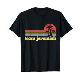 Summer Floral Tropical Retro Team Jeremiah T-Shirt for Men Women