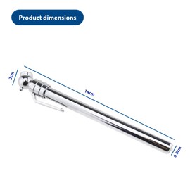 NIYATA Pack of 2 Tyre Pressure Gauge Pen, Tyre Air Pressure Gauge Made of Stainless Steel, 0.5-3.5 kg, 5-50 PSI, Portable Tyre Pressure Gauge, for Cars, Trucks, Bikes, for Checking Tyre Pressure
