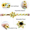 Sunflower Dog Collar - Adjustable for Large Girls with Flower