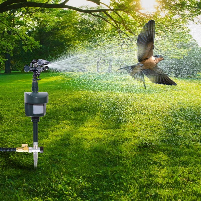 Motion Activated Sprinkler with Day & Night Detection Modes Repellent