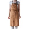 Lino e Lina A327 Linen Full Apron, Mira Brown Ochre,