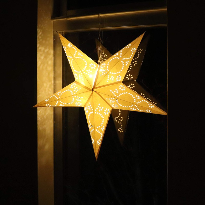 Sunny day fabric Advent Star Star Star Paper Lamp Shade