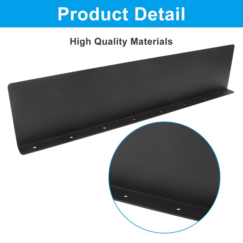 LifCratms 2 Pcs Black Rain Gutter Valley Splash Guards, Roof