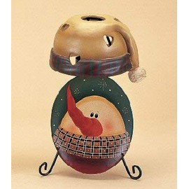 Crazy Mountain Snowman Tealight Lamp