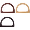 POFET 1 Pair Wooden Purse Handle Easy Attachment Bag Handle